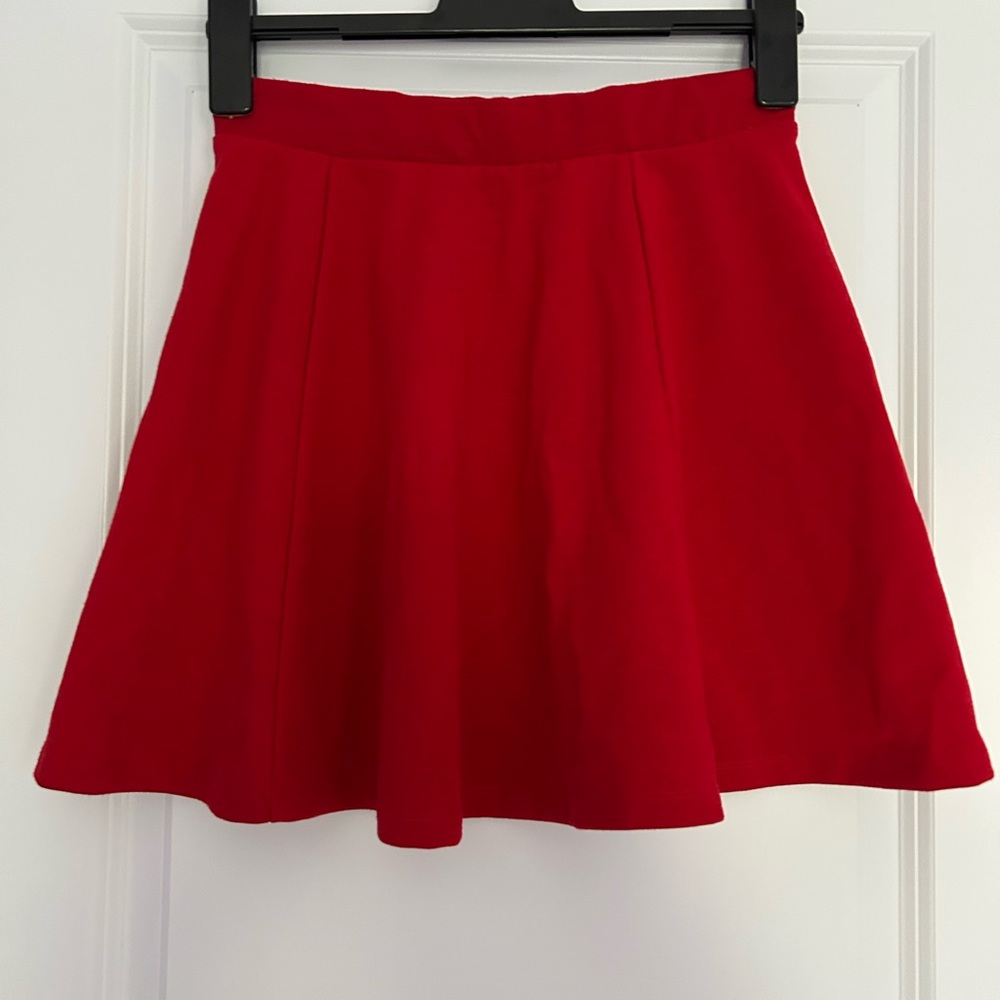 Elegant Red Women's Skater Skirt